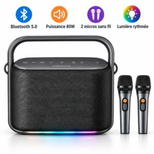 AMAYA ASP-SC500 – Speaker Bluetooth 80W (Avec 2 Micros)