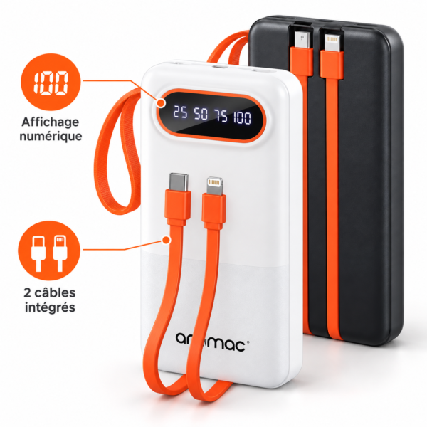 Power Bank Oraimo 10000mAh – Haute Capacité