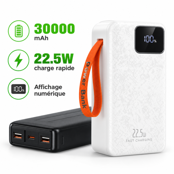 VICREX PB-3002 – Power Bank 30000mAh 22.5W Fast Charging
