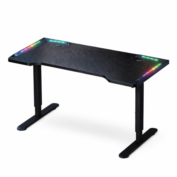 Bureau Gaming PC Réglable Moderne Noir – Design RGB & Performance Ultime