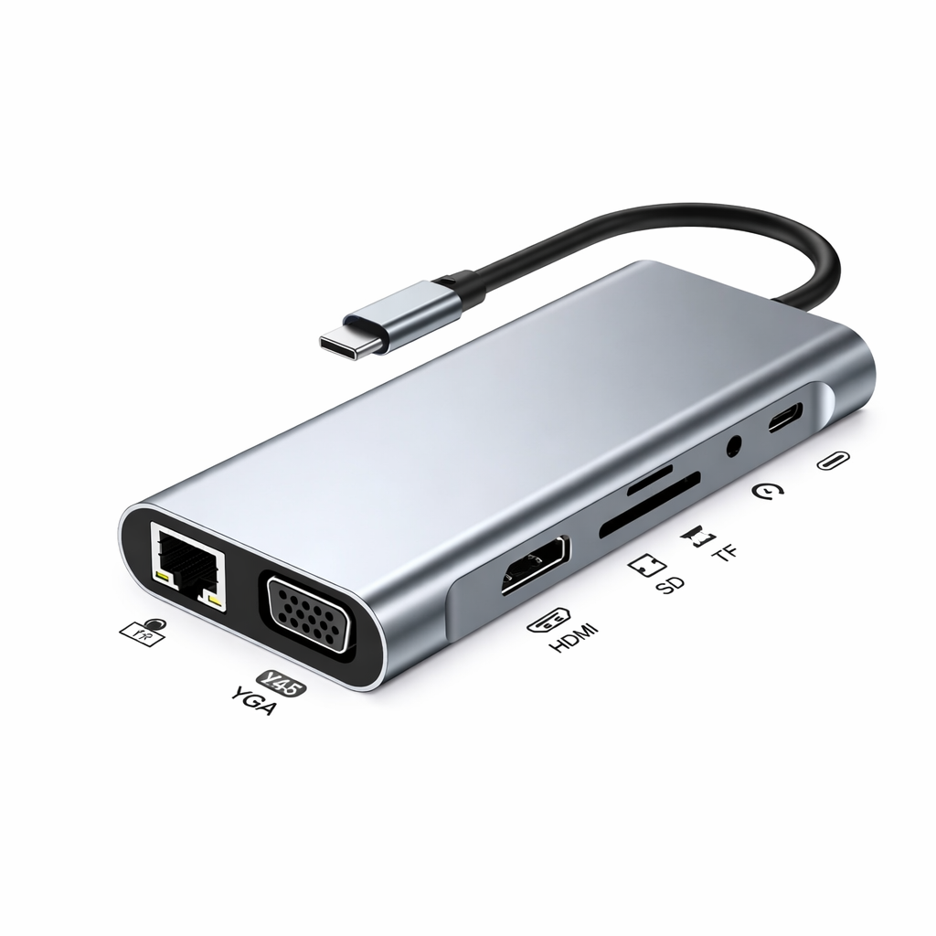 UltraHub Pro 8-en-1 – Adaptateur USB-C Multifonction