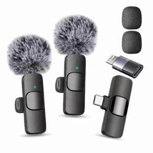 Mini Microphone Sans Fil Double – Smartphone (Type-C & iPhone) Mini Microphone Sans Fil Double – Smartphone (Type-C & iPhone)