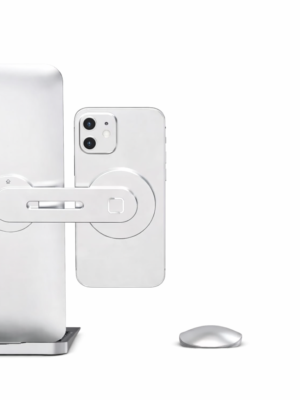 Support Téléphone pour Ordinateur Portable – Fixation Latérale Ajustable