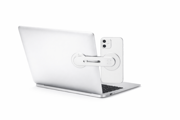 Support Téléphone pour Ordinateur Portable – Fixation Latérale Ajustable