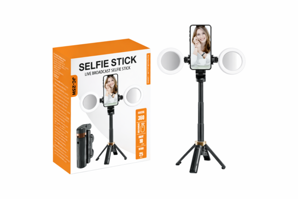 Selfie Stick JC-25H – Live Broadcast avec Double Ring Light