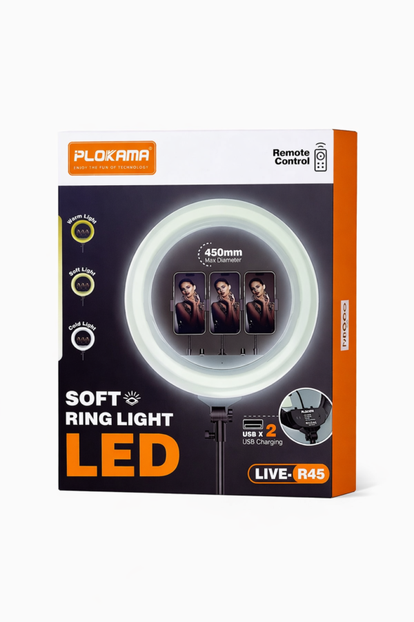 PLOKAMA LIVE-R45 – Soft Ring Light LED 450mm