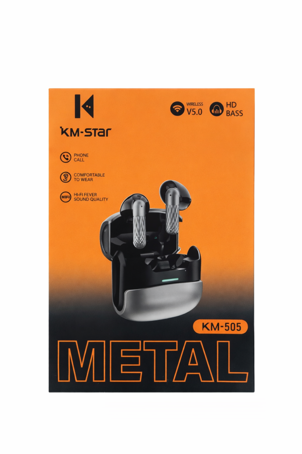 KM-STAR KM-505 METAL – Écouteurs Sans Fil Bluetooth