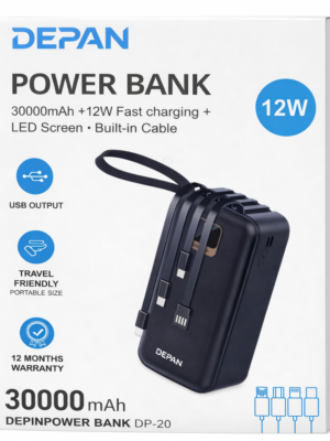 DEPAN DP-20 – Power Bank 30000mAh 12W