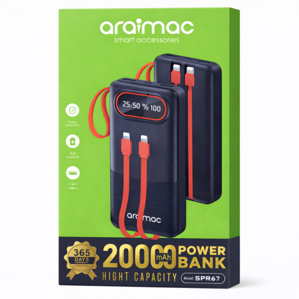 Araimac SPR67 – Power Bank 20000mAh Haute Capacité
