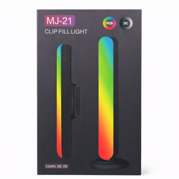 MJ-21 RGB Clip Fill Light – Lampe LED Multicolore MJ-21 RGB Clip Fill Light – Lampe LED Multicolore