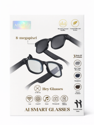 AI Smart Glasses – Lunettes Intelligentes 8MP
