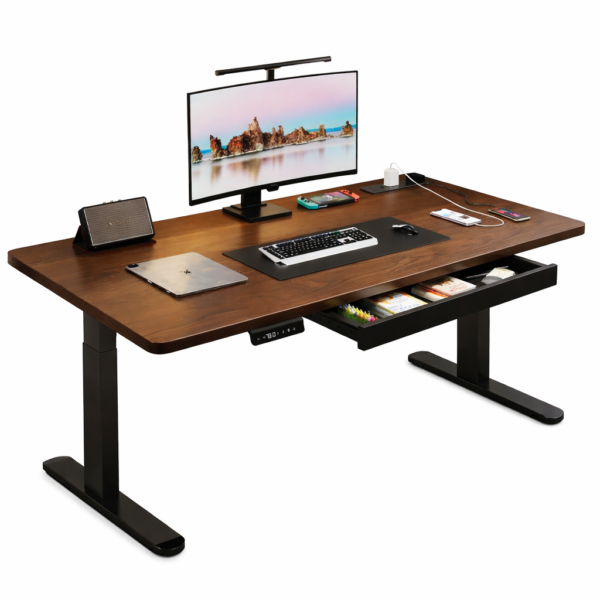 Bureau ergonomique intelligent en bois massif