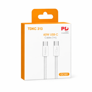 Câble TDKC 313 – 60W USB-C (1m) Câble TDKC 313 – 60W USB-C (1m)