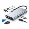 Hub USB-C 11 en 1 – Type-C vers HDTV / VGA / LAN / USB 3.0