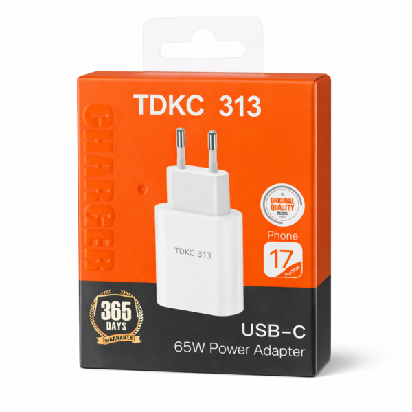 Chargeur Rapide USB-C TDKC 313 – Adaptateur 65W