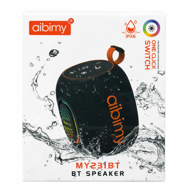 Aibimy MY231BT – Enceinte Bluetooth Étanche IPX6 avec LED