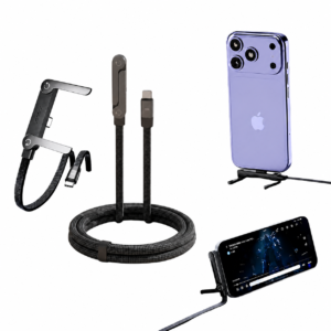 Cùble USB-C 240W avec Support Téléphone Pliable Cùble USB-C 240W avec Support Téléphone Pliable