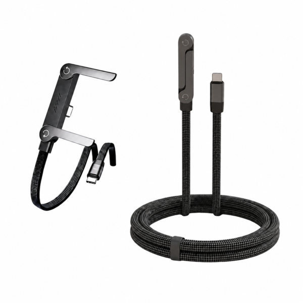 Câble USB-C 240W avec Support Téléphone Pliable