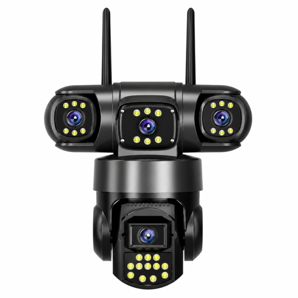Caméra de Surveillance WiFi Quadruple Objectif 360°