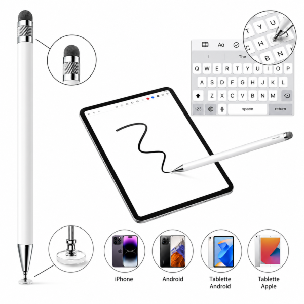 Stylet Universel Double Embout – Écriture & Navigation Précise Stylet Universel Double Embout – Écriture & Navigation Précise