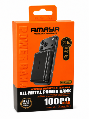 Power Bank MagSafe AMAYA Métallique 10 000 mAh – 22,5 W