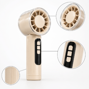 Mini Ventilateur Portable Rechargeable – 3 Vitesses