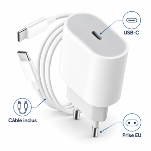 2026/09/1001402088.png Chargeur rapide avec Câble Type-C vers Type-C Inclus